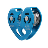 30KN Zip Line Cable Trolley Climbing Hauling Zipline Fast Speed Dual Pulley Zipline Dual Pulley For 13mm Diameter Rope or smalle