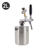 Complete 2L/64OZ Mini Keg System EU Faucet Tailgating Camping Picnic Party Portable Taproom Mini Keg Dispenser Kegerator Kit