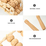 Roller Rope Wooden Massager Tool for Body Muscle Pain Relief