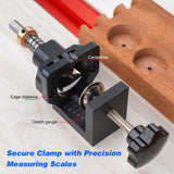KKmoon 35mm Concealed Hinge Drilling Jig Hole Guide with Screw Clamp Hex Socket Drill Bit for Cabinet Doors Woodworking
