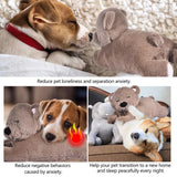 Dog Heartbeat Toy Soft Plush Toys Pet Calming Puppy Behavioral Training Aid Toy for Anxiety Relief Pet Cats Companion Pillow