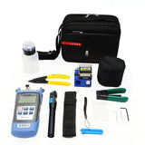 FTTH Fiber Optic Tool Kit with Fiber Power Meter and 5mW Visual Fault Locator and Cable Cutter Stripper FC-6S Fiber Cleaver