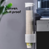 1pc Disposable Paper Cups Dispenser Plastic Wall Mounted Automatic Cup Storage Rack