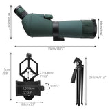 25-75X70 HD Optic Telescopio Monocular Binocular Eyepiece Telescope for Bird Watching Night Vision Spotting Scope Waterproof