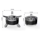 12800W Camping Gas Stove Windproof 5-burner Gas Stove Foldable Backpacking Stove for Outdoor Fishing Hiking Traveling
