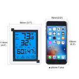 LCD Touch Digital Thermometer Hygrometer Indoor Room Electronic Temperature Humidity Meter Sensor Gauge Weather Station for Home
