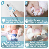 Pet Nail Claw Cutter LED Light Grooming Scissors Cats Nails Clipper Trimmer Pet Nail Clippers Small Dog Claw Nail Supplies Blue