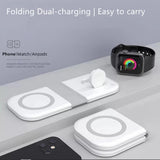 2 in 1 Magnetic Wireless Charger For iPhone 12 Pro Max Desktop Phone Stand Wireless Charger For Airpods Xiaomi Samsung