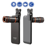 2022.12X Mobile Phone Lens Monocular Telescope Long Focus Lenses 0.45X Wide Angle macro Fisheye Lens For Digital Camera Mobile