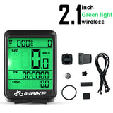 2.8 inch Bicycle Computer Wireless Bike Computer Light Headlight Set Rainproof Speedometer Odometer Cycling Stopwatch