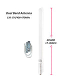Dual Band VHF/UHF Radio Base Antenna 136-174MHz/400-470MHz Aerial Signal Amplifier Replacement Communications Antennas Receiver