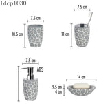 Bathroom Decoration Accessories Nordic Light Luxury Ceramic Brushing Cup Soap Dispenser Toothbrush Holder Bathroom Supplies