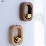 Coffee Shop Magnetic Doorbell Solid Wood Home Decor Easy Install Wind Chime Gift Pure Copper Refrigerator Magnet Garden