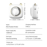 All in One C23 Portable Thermal Printer Machine Wireless Mini Pocket Printer BT Connection 203DPI for Kids Study Work Office