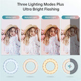 Portable LED Ring Light 3200K-6500K 40LED Lamp USB Charge Selfie Clip Lamp Video Live Vlog Youtube Fill Light For iPhone Android