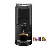Coffee Machine 4in1 Multiple Capsule Espresso Dolce Milk&Nespresso&ESE Pod&Powder Coffee Maker Stainless Metal Outook