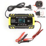 Jump Starter Wire Car Battery LCD Display Short Start Function  Car Battery Charger 12V 8A 24V 4A New Auto Recharge For 12/24V