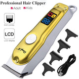 Professional Hair Clipper Men's Barber Beard Trimmer Carbon Steel Blade 2 Speed Shaving Cutting Machine Kid Adult Low Noise Cut