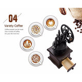 HAEGER-Manual Coffee Grinder with Grind Settings and Catch Drawer - Classic Vintage Style Manual Hand Grinder Coffee Mill