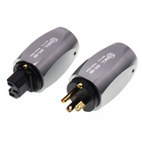 KRELL 3 US Power Plug Frozen Aluminium Alloy IEC Connector HiFi Audio Adapter