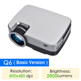 Salange Mini Projector LED Portable Home Theater 1080P Supported  3600 Lumens Video Beamer Movie Game Proyector Gift for Kids