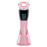 Ultrasonic Hot Cold Iontophoresis Face Lifting Massage LED Photon EMS Facial Microcurrent Skin Rejuvenation Machine Beauty Care
