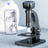 2000X Biological Digital Microscope 5MP WiFi/USB Connection Microscope Camera Video Dual Lens for Science Observing Coin Plants