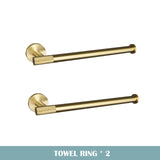Golden Towel Rack Towel Bar Ring Brushed Gold Hardware Set Robe Coat Hook Toilet Tissue Paper Holder Bathroom Accessories Kit