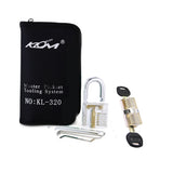 Klom 32pcs Lock Pickset Tools Remove Hand Tools with 9pcs Transparent Practice Lock Opener Kit,Professional Locksmith Training