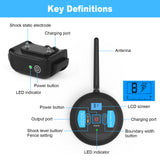 Upgrade 200m Wireless Dog Electric Fence Rechargeable IP67 Smart Training Electric sound Dog Collar for Dog training accessories