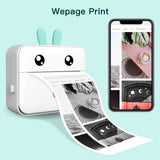 Portable Pocket Photo Printer All-in-One Thermal Mobile Printing Machine 200DPI Wireless BTwith 1 Roll Compatible Android iOS