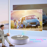 Salange P62 Mini Projector 4000 Lumens, 1920*1080P Supported LED Video Beamer For Mobile Phone Mirroring Android Optional