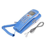 Mini Office Phone Caller ID Landline Phone Desktop Fixed Wired Phone Wall Mountable Phone with LCD Display for Home Office Hotel