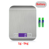 Digital Kitchen Scale 5kg/10kg Food Multi-Function 304 Stainless Steel Balance LCD Display Measuring Grams Ounces Cooking Baking