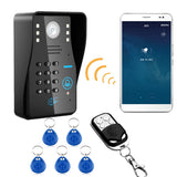 720P Wireless WIFI RFID Password Video Door Phone Doorbell Intercom System Night Vision Waterproof Access Control System