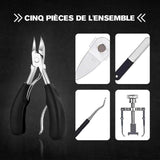 Good He 5pcs Nail Clippers Pedicure Tools Set Stainless Steel Foot Care Kit Foot Rasp Dead Skin Remover for Men Women Salon Home