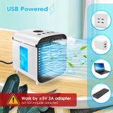 Portable Air Conditioning Fan Electric Mini Air Cooler for Room Small Home Air Conditioner Cooling Mist Fan USB/Battery Powered
