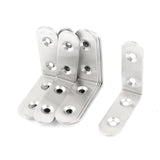 10Pcs Thick Stainless Steel Corner Brackets Right Angle Bracket Shelf Support Plate Connection Furniture Hardware Fasteners