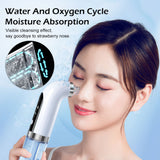 Rechargeable Blackhead Acne Pore Cleaner Vacuum Water Cycle Deep Cleaning Electric Nano Facial Steamer Beauty Skin Care Tool