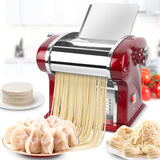 Electric Noodle Dumpling Press Machine Home Stainless Steel Noodle Maker Spaghetti Roller Dough Pressing Cutter Machine 220V