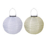 10in Waterproof LED Solar Light Cloth Chinese Lantern Hanging Lamp Decor Holiday Wedding Party Lights Decoration