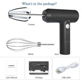 Hand Mixer Electric Wireless,Mixer Hand Mixer,USB Rechargeable,Portable Hand Mixer for Baking,for Sauces,Cream,Egg