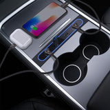 27W Quick Charger Intelligent Docking Station USB Shunt Hub Decoration Accessories Fit for Tesla Model 3 Model Y 2021