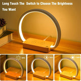 Modern LED Desk Lamp Bluetooth Speaker Table Light Wireless Charging Contact Bedside Night Lights for Kids Bedroom Decor