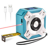 USB Rechargeable 40m Measure Digital Tape With Roll Cord Mode Laser Measure Tape High Impact Professional Measuring Tool