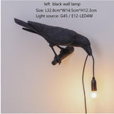 Bird Table Lamp Italian Seletti Bird Lamp Modern Resin Crow Desk Lamp for Living Room Bedroom Light Wall Sconce Home Art Decor