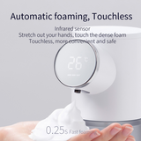Automatic Liquid Soap Dispenser Touchless Sensor Foam Machine with Temperature Display USB Rechargeablefor Bathroom Equipment