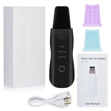 Electric Ultrasonic Face Skin Scrubber Face Cleaning Peeling Shovel Facial Pore Cleaner Blackhead Remover V Face Lifting Machine