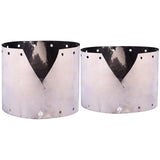 2 Pcs Portable Stove Windscreen Titanium Camping Stove Wind Shield Windshield for Outdoor Cooking Gas Stove L & M