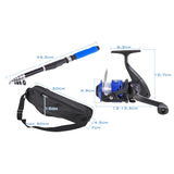 LEO Telescopic Fishing Rod and Reel Combos Full Kit Entry-Level Fishing Sea Rod Kit 195cm